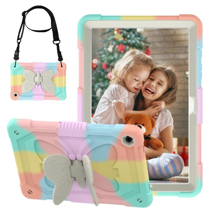 For Samsung Galaxy Tab A9 plus 11 Case Butterfly Shape Silicone with Shoulder Strap - buy-cases