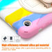 For Samsung Galaxy Tab A9 8.7 Case Rotary Kickstand PC+Silicone Hand Strap Tablet Cover - Colorful Pink - buy-cases