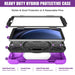 For Samsung Galaxy Tab A9 8.7 Case Rotary Kickstand PC+Silicone Hand Strap Tablet Cover - Purple - buy-cases