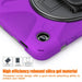 For Samsung Galaxy Tab A9 8.7 Case Rotary Kickstand PC+Silicone Hand Strap Tablet Cover - Purple - buy-cases