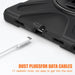 For Samsung Galaxy Tab A9 plus 11 Case PC+Silicone Rotary Kickstand Cover with Hand Strap - Black - buy-cases