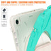 For Samsung Galaxy Tab A9 plus 11 Case PC+Silicone Rotary Kickstand Cover with Hand Strap - Mint Green - buy-cases