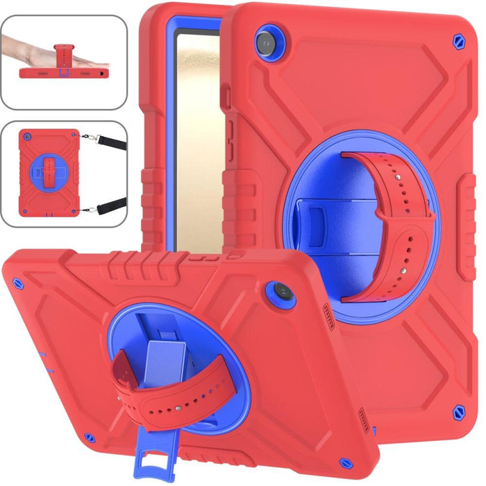 For Samsung Galaxy Tab A9 plus 11 Case PC+Silicone Rugged Shockproof Tablet Cover - Red+Blue - buy-cases