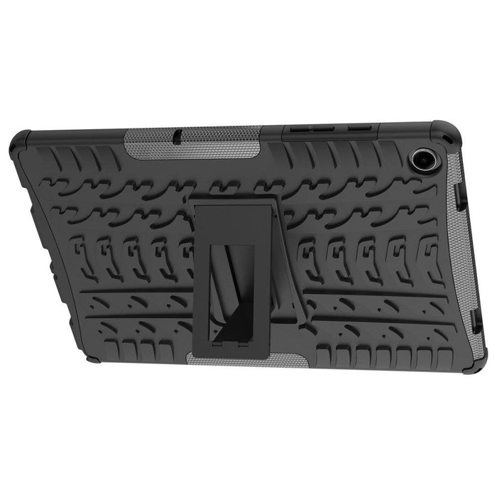 For Samsung Galaxy Tab A9 plus 11 Case Tire Texture Shockproof TPU+PC Tablet Cover with Kickstand - Black - buy-cases