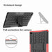 For Samsung Galaxy Tab A9 plus 11 Case Tire Texture Shockproof TPU+PC Tablet Cover with Kickstand - Black - buy-cases