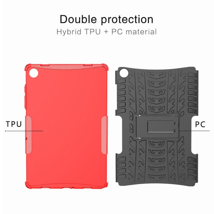 For Samsung Galaxy Tab A9 plus 11 Case Tire Texture Shockproof TPU+PC Tablet Cover with Kickstand – Green - buy-cases