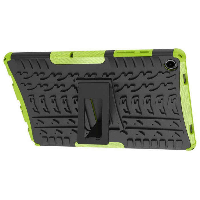 For Samsung Galaxy Tab A9 plus 11 Case Tire Texture Shockproof TPU+PC Tablet Cover with Kickstand – Green - buy-cases