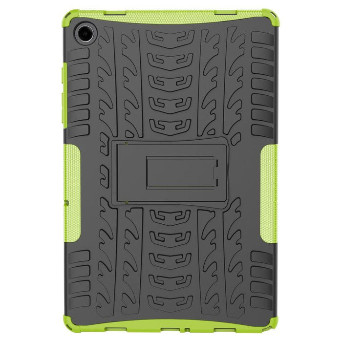 For Samsung Galaxy Tab A9 plus 11 Case Tire Texture Shockproof TPU+PC Tablet Cover with Kickstand – Green - buy-cases