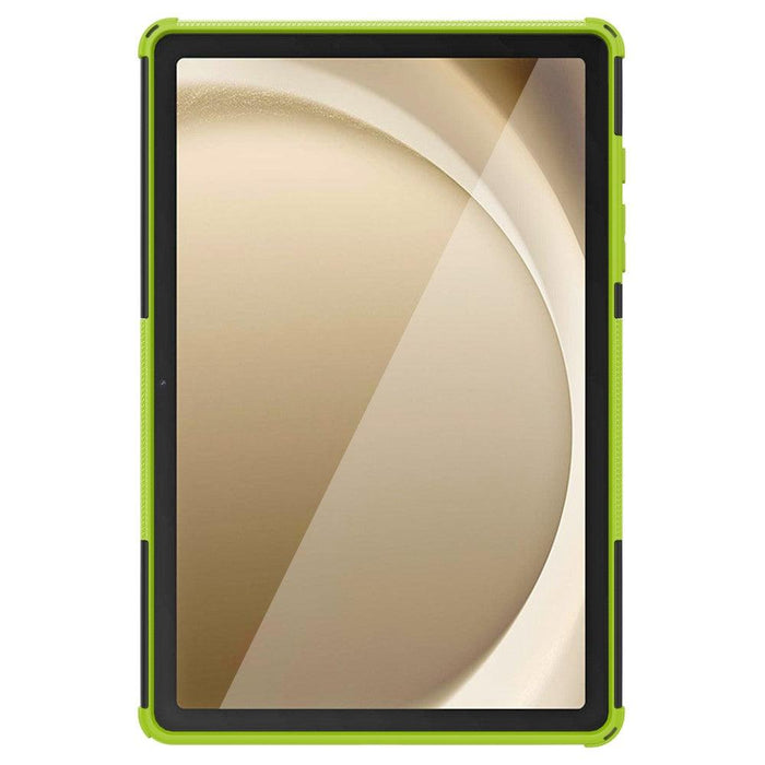 For Samsung Galaxy Tab A9 plus 11 Case Tire Texture Shockproof TPU+PC Tablet Cover with Kickstand – Green - buy-cases