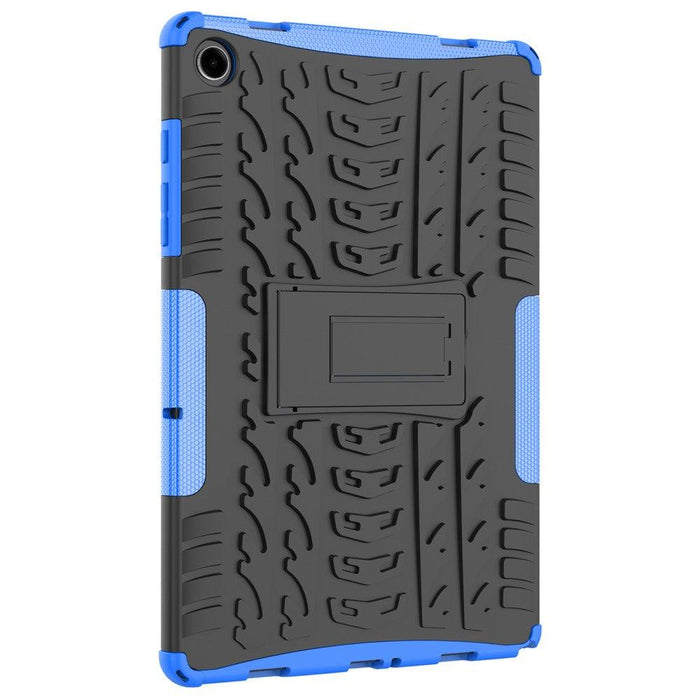 For Samsung Galaxy Tab A9 plus 11 Case Tire Texture Shockproof TPU+PC Tablet Cover with Kickstand - Blue - buy-cases