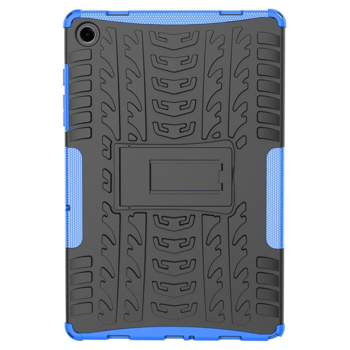 For Samsung Galaxy Tab A9 plus 11 Case Tire Texture Shockproof TPU+PC Tablet Cover with Kickstand - Blue - buy-cases