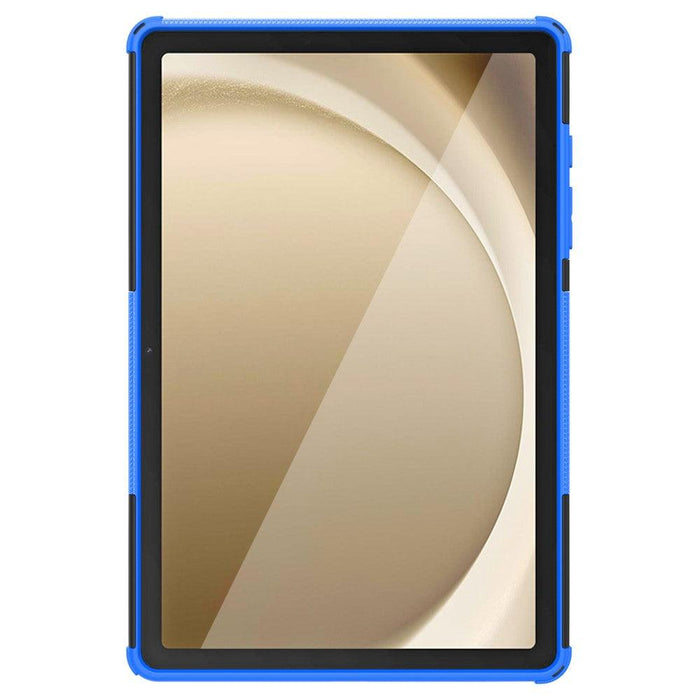 For Samsung Galaxy Tab A9 plus 11 Case Tire Texture Shockproof TPU+PC Tablet Cover with Kickstand - Blue - buy-cases