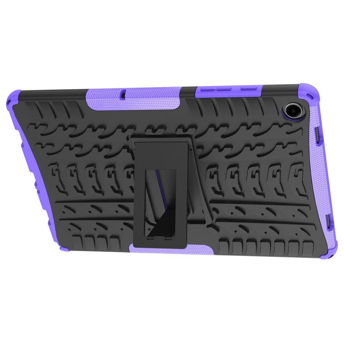 For Samsung Galaxy Tab A9 plus 11 Case Tire Texture Shockproof TPU+PC Tablet Cover with Kickstand - Purple - buy-cases