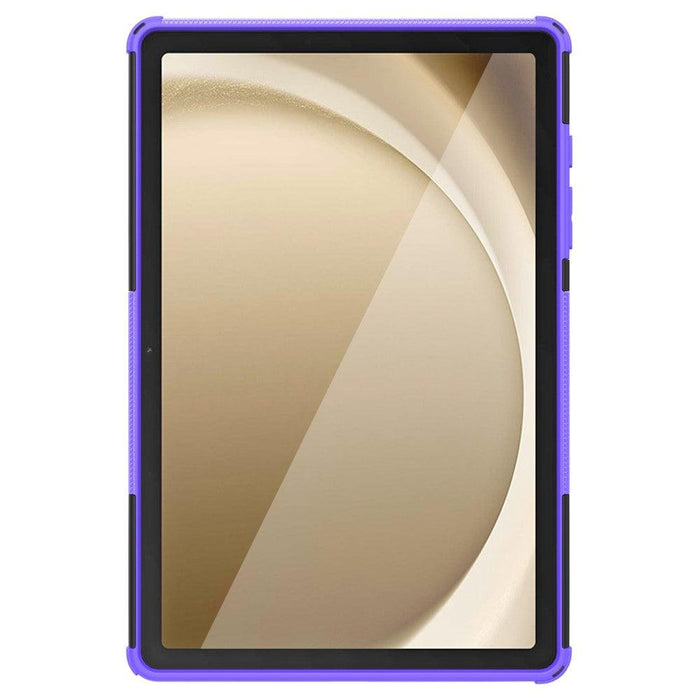 For Samsung Galaxy Tab A9 plus 11 Case Tire Texture Shockproof TPU+PC Tablet Cover with Kickstand - Purple - buy-cases