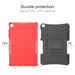 For Samsung Galaxy Tab A9 plus 11 Case Tire Texture Shockproof TPU+PC Tablet Cover with Kickstand - Red - buy-cases