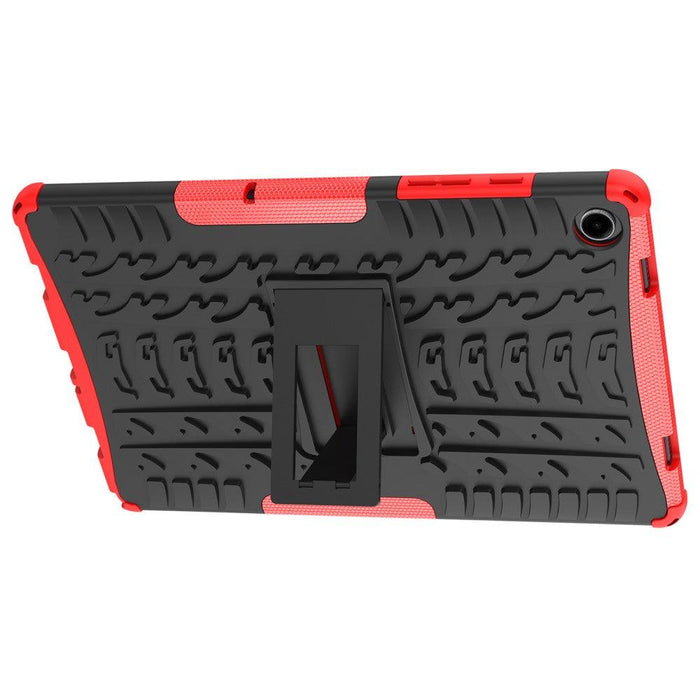 For Samsung Galaxy Tab A9 plus 11 Case Tire Texture Shockproof TPU+PC Tablet Cover with Kickstand - Red - buy-cases