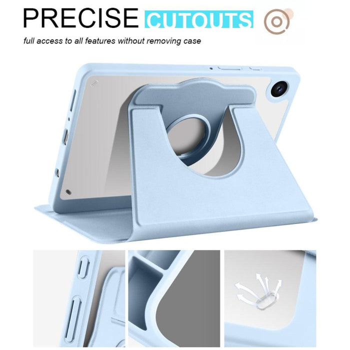 For Samsung Galaxy Tab A9 8.7 Case Rotary Stand PU Leather - Baby Blue - buy-cases