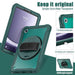 For Samsung Galaxy Tab A9 8.7 Case 360 Degree Rotary Kickstand Hand Strap Cover - Midnight Green - buy-cases