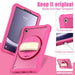 For Samsung Galaxy Tab A9 8.7 Case 360 Degree Rotary Kickstand Hand Strap Cover - Rose - buy-cases