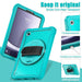 For Samsung Galaxy Tab A9 8.7 Case 360 Degree Rotary Kickstand Hand Strap Cover - Baby Blue - buy-cases