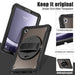 For Samsung Galaxy Tab A9 8.7 Case 360 Degree Rotary Kickstand Hand Strap Cover - Transparent Black - buy-cases