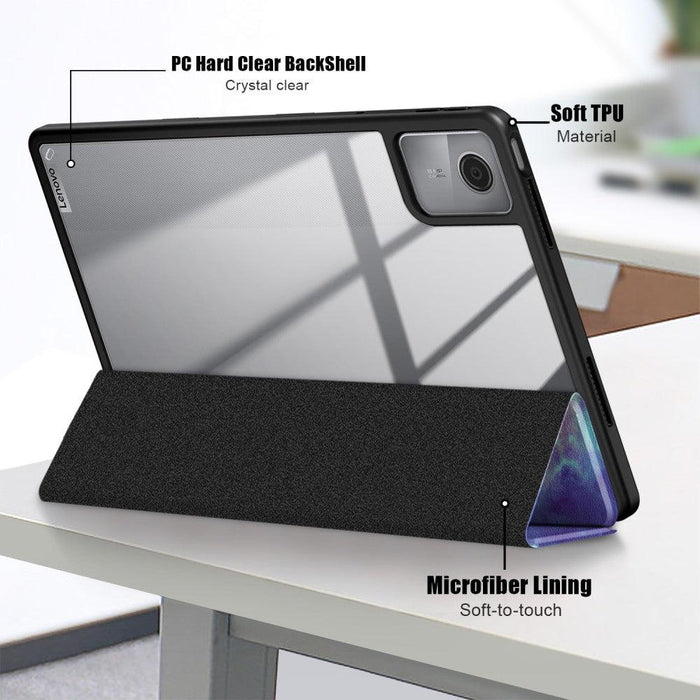 For Lenovo Tab M11 Case Full-Body Tri-fold Stand Pattern Tablet Smart Cover - Galaxy - buy-cases