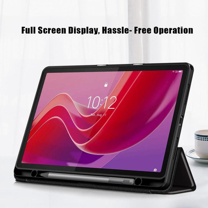 For Lenovo Tab M11 Case Full-Body Tri-fold Stand Pattern Tablet Smart Cover - Eyes - buy-cases