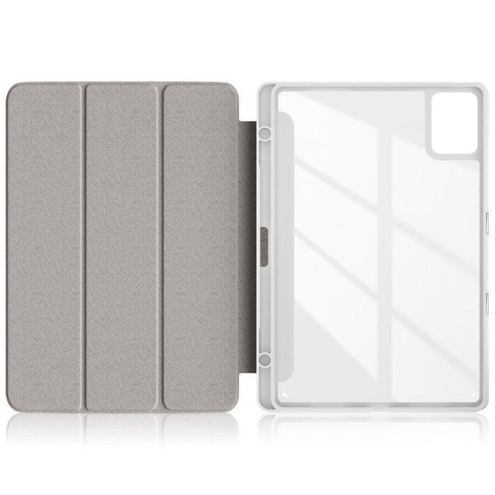 For Lenovo Tab M11 Case Skin-Touch Tri-fold Stand Tablet Smart Cover - Grey - buy-cases