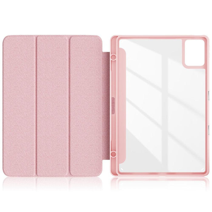 For Lenovo Tab M11 Case Skin-Touch Tri-fold Stand Tablet Smart Cover - Pink - buy-cases