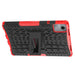 For Lenovo Tab M11 Case Tire Texture Shockproof TPU+PC Tablet Cover with Kickstand - Red - buy-cases