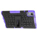 For Lenovo Tab M11 Case Tire Texture Shockproof TPU+PC Tablet Cover with Kickstand - Purple - buy-cases