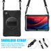 For Lenovo Tab M11 TB-330FU 331FC Case PC+Silicone Tablet Cover with Shoulder Strap - Black - buy-cases