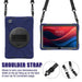 For Lenovo Tab M11 TB-330FU 331FC Case PC+Silicone Tablet Cover with Shoulder Strap - Navy Blue - buy-cases