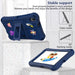 For Samsung Galaxy Tab A9 8.7 / Tab A7 Lite 8.7 Tablet Case Kickstand EVA Cover with Shoulder Strap - Navy Blue - buy-cases