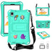 For Samsung Galaxy Tab A9 8.7 / Tab A7 Lite 8.7 Tablet Case Kickstand EVA Cover with Shoulder Strap - Mint Green - buy-cases