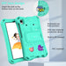 For Samsung Galaxy Tab A9 8.7 / Tab A7 Lite 8.7 Tablet Case Kickstand EVA Cover with Shoulder Strap - Mint Green - buy-cases