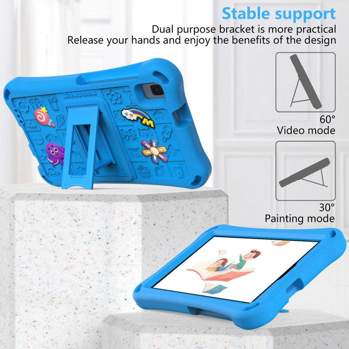 For Samsung Galaxy Tab A9 8.7 / Tab A7 Lite 8.7 Tablet Case Kickstand EVA Cover with Shoulder Strap - Sky Blue - buy-cases