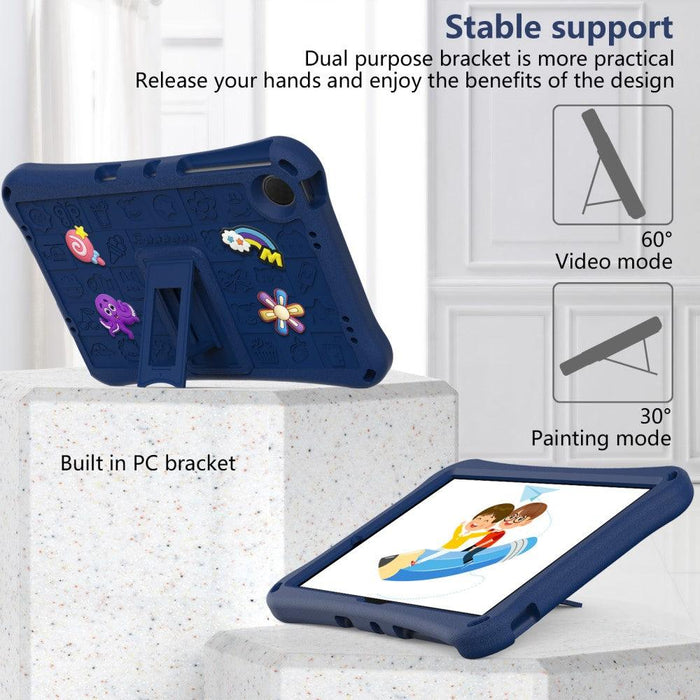 For Samsung Galaxy Tab A9 plus 11 Case EVA Tablet Kickstand Cover with Shoulder Strap - Navy Blue - buy-cases