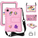 For Samsung Galaxy Tab A9 plus 11 Case EVA Tablet Kickstand Cover with Shoulder Strap - Pink - buy-cases