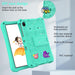 For Samsung Galaxy Tab A9 plus 11 Case EVA Tablet Kickstand Cover with Shoulder Strap - Mint Green - buy-cases