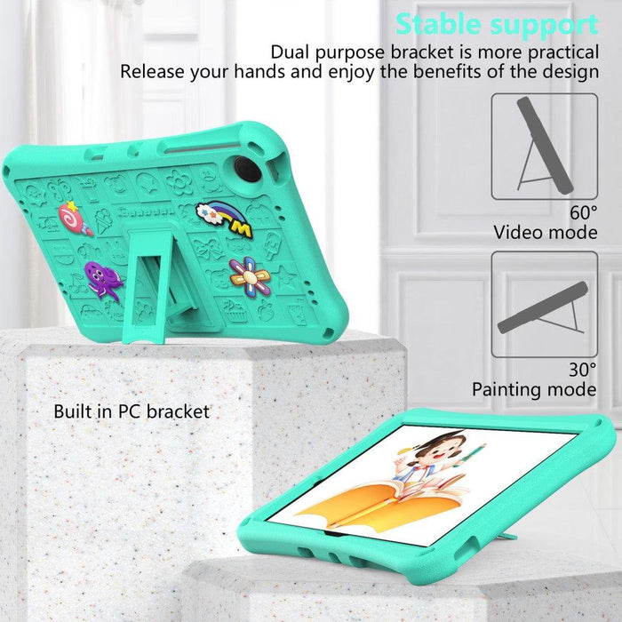 For Samsung Galaxy Tab A9 plus 11 Case EVA Tablet Kickstand Cover with Shoulder Strap - Mint Green - buy-cases