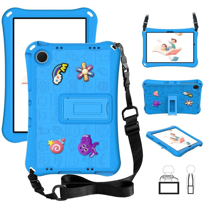 For Samsung Galaxy Tab A9 plus 11 Case EVA Tablet Kickstand Cover with Shoulder Strap - Sky Blue - buy-cases